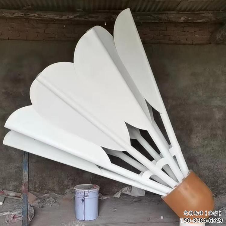 仿古羽毛球雕塑 庭院彩繪雕塑 田間小品