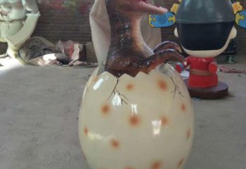 店門(mén)口恐龍蛋雕塑 創(chuàng)意動(dòng)漫雕塑 仿真擺件
