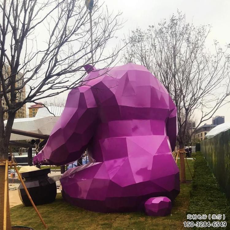 庭院黑熊雕塑 城市古銅色雕塑 動物小品