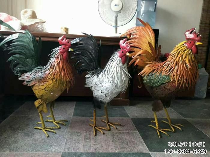 風景區(qū)玻璃鋼公雞雕塑廠家 售樓處廣場雕塑 仿古擺件