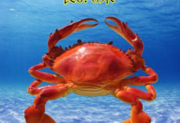 抽象玻璃鋼螃蟹雕塑 店門口彩繪雕塑 步行街擺件