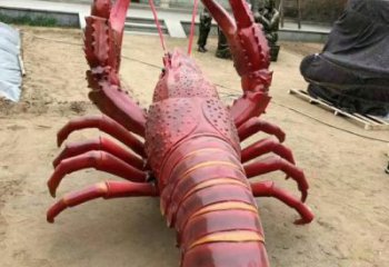 城市玻璃鋼龍蝦雕塑 風景區彩繪雕塑 抽象擺件