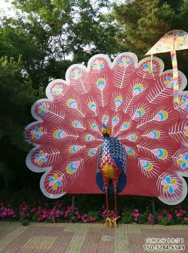 創(chuàng)意孔雀雕塑 步行街店門(mén)口雕塑 玻璃鋼動(dòng)物雕塑小品
