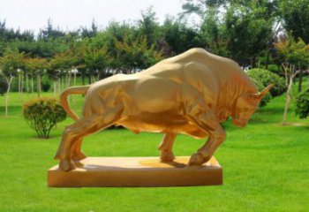 玻璃鋼園林開荒牛雕塑 城市廣場雕塑 步行街擺件