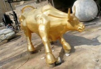 仿古華爾街牛銅雕塑 庭院彩繪雕塑 田間小品