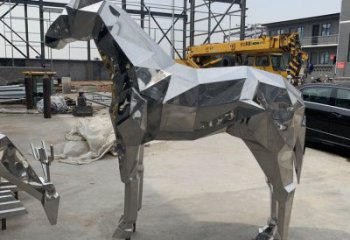創意不銹鋼駿馬雕塑 步行街店門口雕塑 鏡面小品