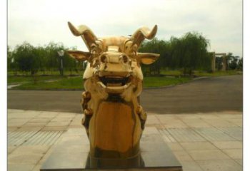 不銹鋼生肖雕塑，鍍鈦工藝，公園廣場戶外擺放 (1)