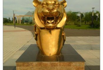 不銹鋼生肖雕塑，鍍鈦工藝，公園廣場戶外擺放 (3)