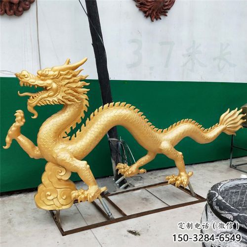 加工龍頭雕塑，鑄銅動物雕塑，房地產售樓處擺件
