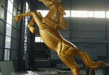 廣場奔馬雕塑，城市街頭擺件，不銹鋼動物小品