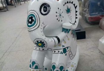 幼兒園小象雕塑，動物主題，仿古工藝