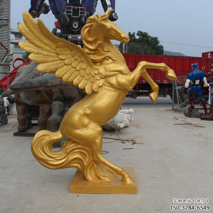 廣場天馬雕塑，動物擺件，仿古工藝