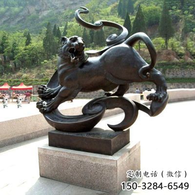 醫(yī)院白虎雕塑，仿古動(dòng)漫雕塑，仿古擺件