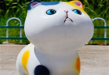 城市貓咪雕塑，網格體育雕塑，古銅效果