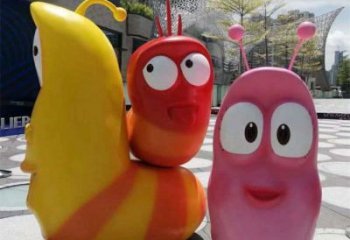 售樓部蟲子雕塑，噴砂發光雕塑，彩繪題材