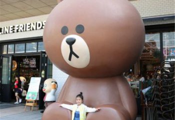 布朗熊雕塑廠家，仿古動漫雕塑，仿古擺件