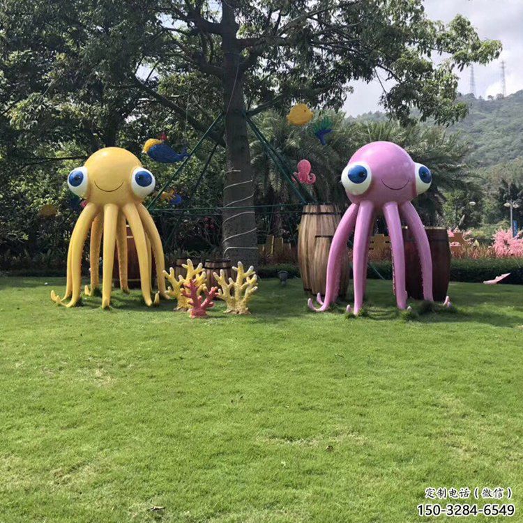 房地產烏賊雕塑，仿古動漫雕塑，噴砂制造