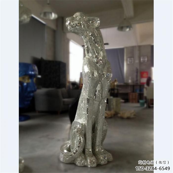 動物館獵豹雕塑，鍍銅動物雕塑，鍍銅工藝