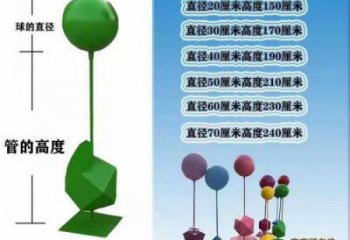 景區氣球雕塑，鍍金歐式雕塑，鐵藝材質