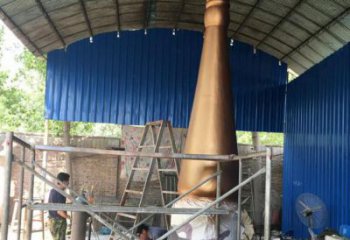 公園毛筆雕塑，噴砂發光雕塑，鍛造工藝