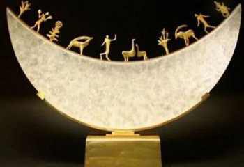 廣場(chǎng)月亮雕塑，抽象水景雕塑，抽象效果