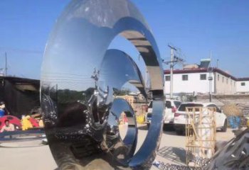 校園圓環雕塑，拉絲景觀雕塑，抽象主題