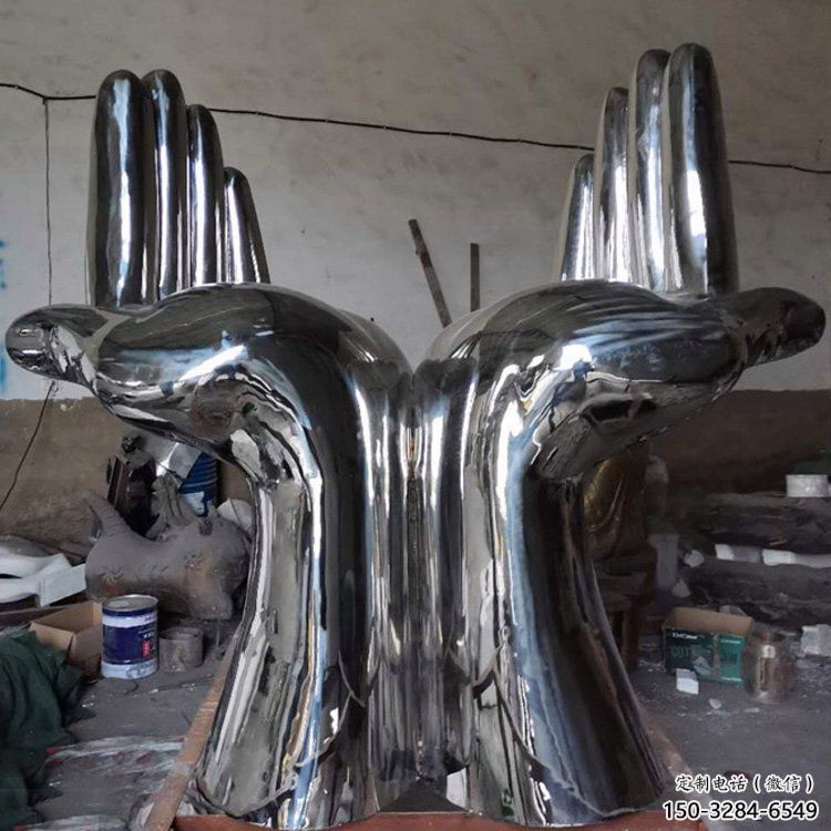 步行街座椅雕塑，鍛造景觀雕塑，鏡面方式