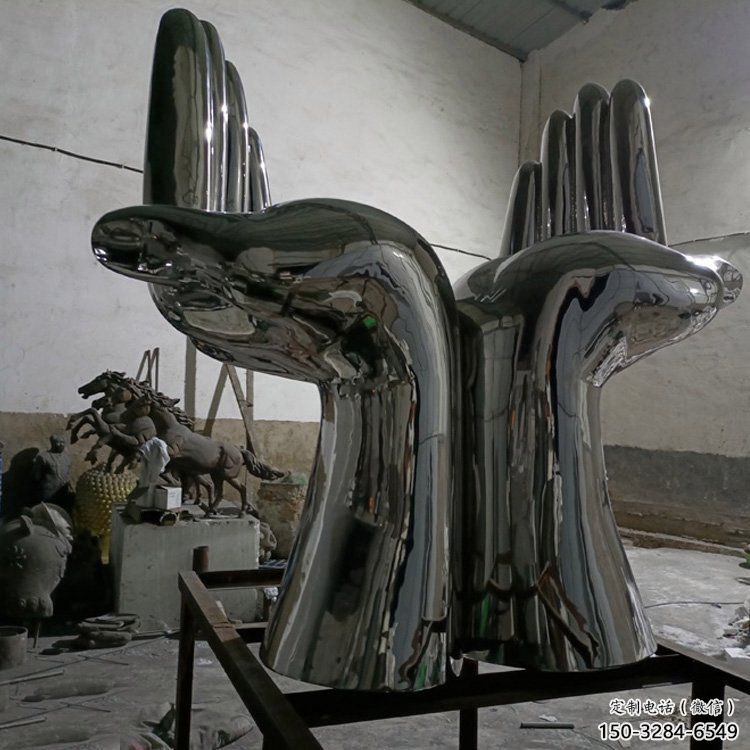 大型座椅雕塑，鍍銅景觀雕塑，鏡面工藝