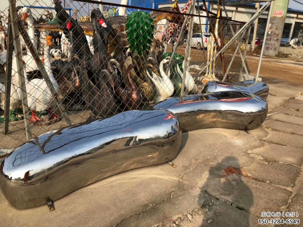 公園坐凳雕塑，噴砂發光雕塑，鍛造工藝