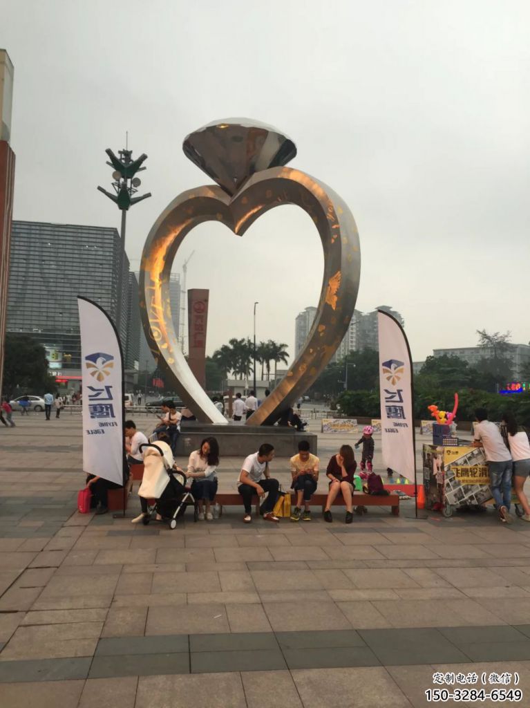 草地戒指雕塑 現(xiàn)代校園小品 大型雕塑