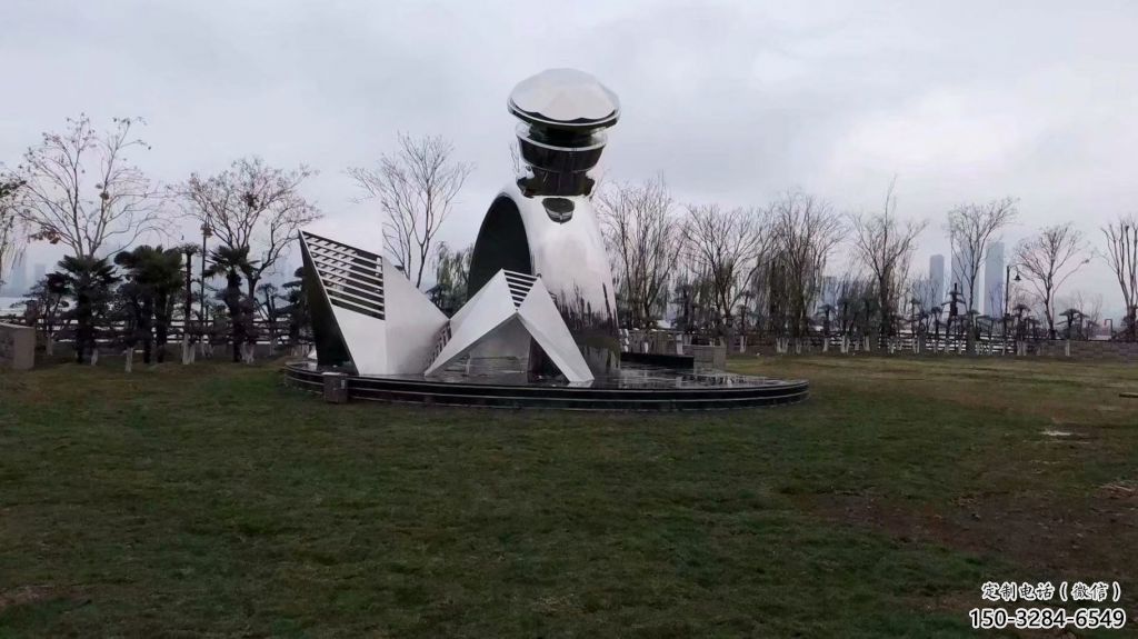 農(nóng)村戒指雕塑 抽象藝術(shù)擺件 烤漆雕塑