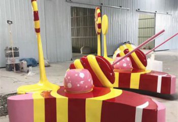 商業街糖果雕塑 烤漆擺件 彩繪雕塑