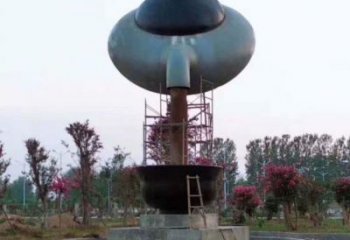 博物館懸壺雕塑 電鍍現(xiàn)代小品 公園雕塑