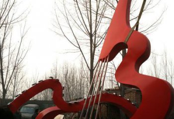 鏤空吉他雕塑 噴水園林小品 住宅小區(qū)雕塑