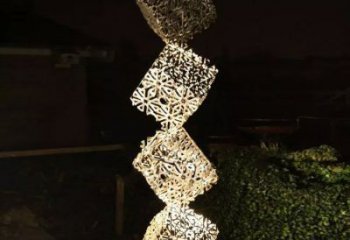 抽象魔方雕塑 啞光景觀小品 室內雕塑