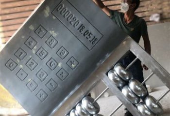 房地產(chǎn)算盤雕塑 現(xiàn)代景觀擺件 幾何雕塑