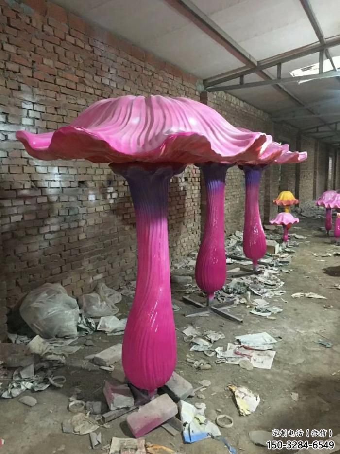 商場(chǎng)蘑菇雕塑 仿真雕塑 店門(mén)口小品
