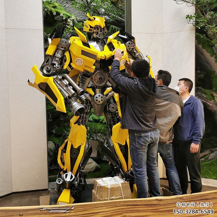 大門(mén)口機(jī)器人雕塑廠家 發(fā)光公園卡通雕塑 仿真動(dòng)漫雕塑