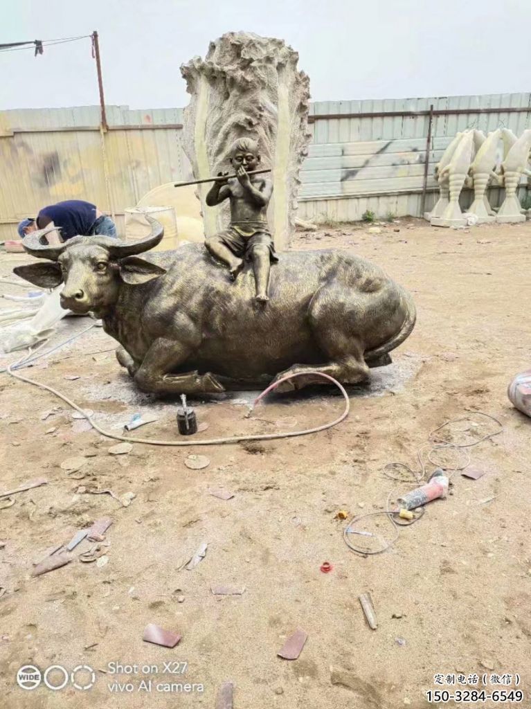 庭院牧童雕塑廠 公園草地民俗雕塑 鍛造鑄銅雕塑