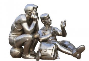 大型少先隊(duì)員雕塑 學(xué)校學(xué)生雕塑 仿真擺件