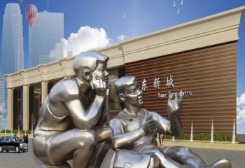 園林少先隊員雕塑 風景區學生雕塑 廣場小品