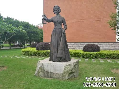 鑄銅南丁格爾雕塑 黃銅名人雕塑 步行街雕塑