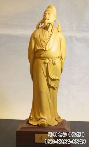 商業(yè)街李白雕塑 烤漆人物雕塑 彩繪詩人雕塑