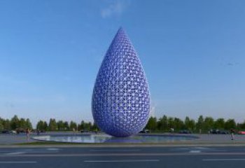 大型商場水珠雕塑 仿真淚滴雕塑 鏡面雕塑