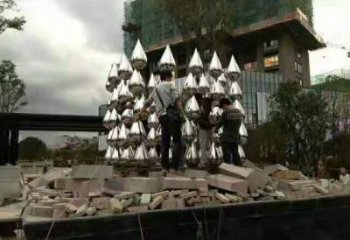 房地產水珠雕塑 剪影淚滴雕塑 鍛造雕塑