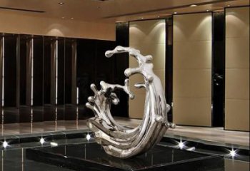 房地產(chǎn)浪花雕塑 現(xiàn)代海浪雕塑 幾何波浪雕塑