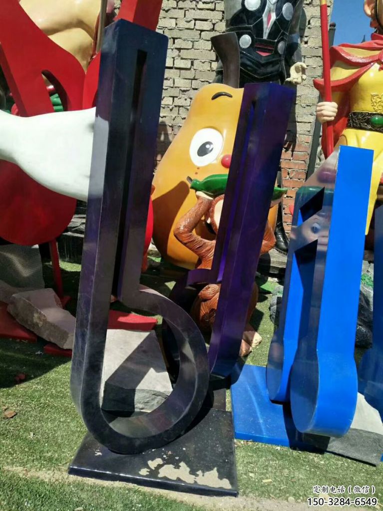 仿古樂譜雕塑 騰飛符號雕塑 房地產音樂雕塑