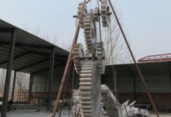 公園齒輪雕塑 鏡面公園工業雕塑 景觀機械雕塑