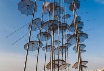 步行街雨傘雕塑 游樂場撐傘雕塑 鑄造民俗雕塑