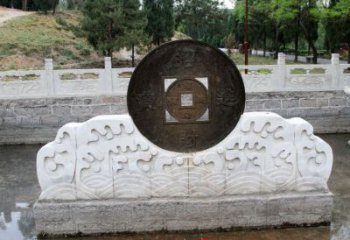 廣場古幣雕塑 抽象銅幣雕塑 烤漆雕塑